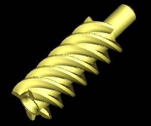 CNC-machined flanged bushing, featured part