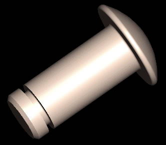 Screw machine flanged shaft, featured part