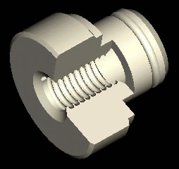 Thread-rolled fastener, featured part